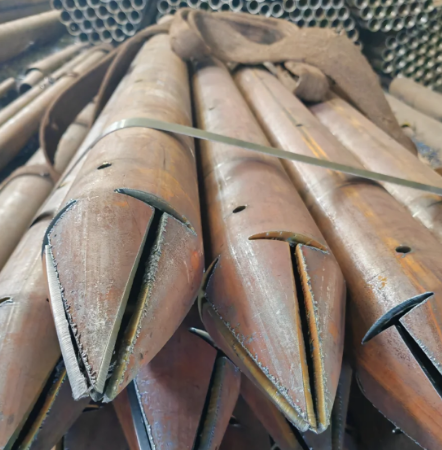 苏州出尖打孔加工无缝注浆钢花管注浆管厂家